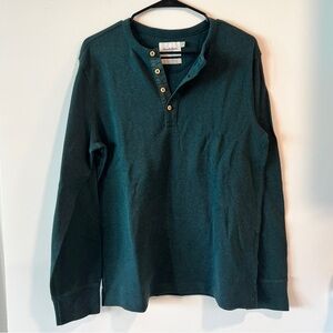 Men’s Green Long Sleeve Shirt, M
